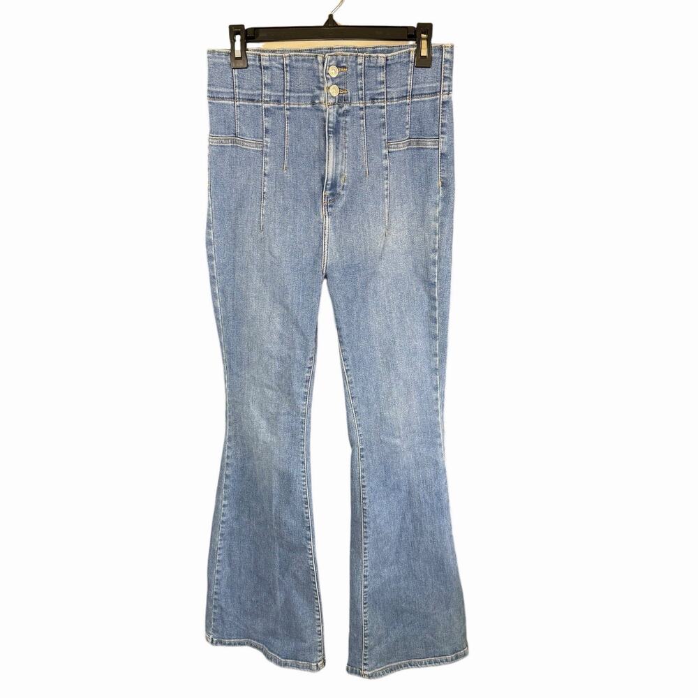Free People We The Free Jayde Flare 30L Jeans OB1184972 Bohemian Boho Hippie